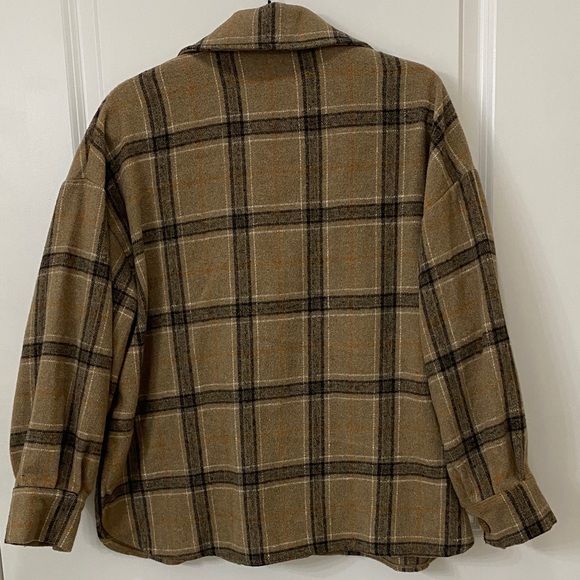Kersh Plaid Utility Jacket - Brown and Black - Picture 3 of 4